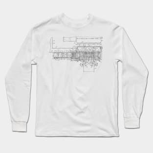 Turkey Loading Apparatus Vintage Patent Hand Drawing Long Sleeve T-Shirt